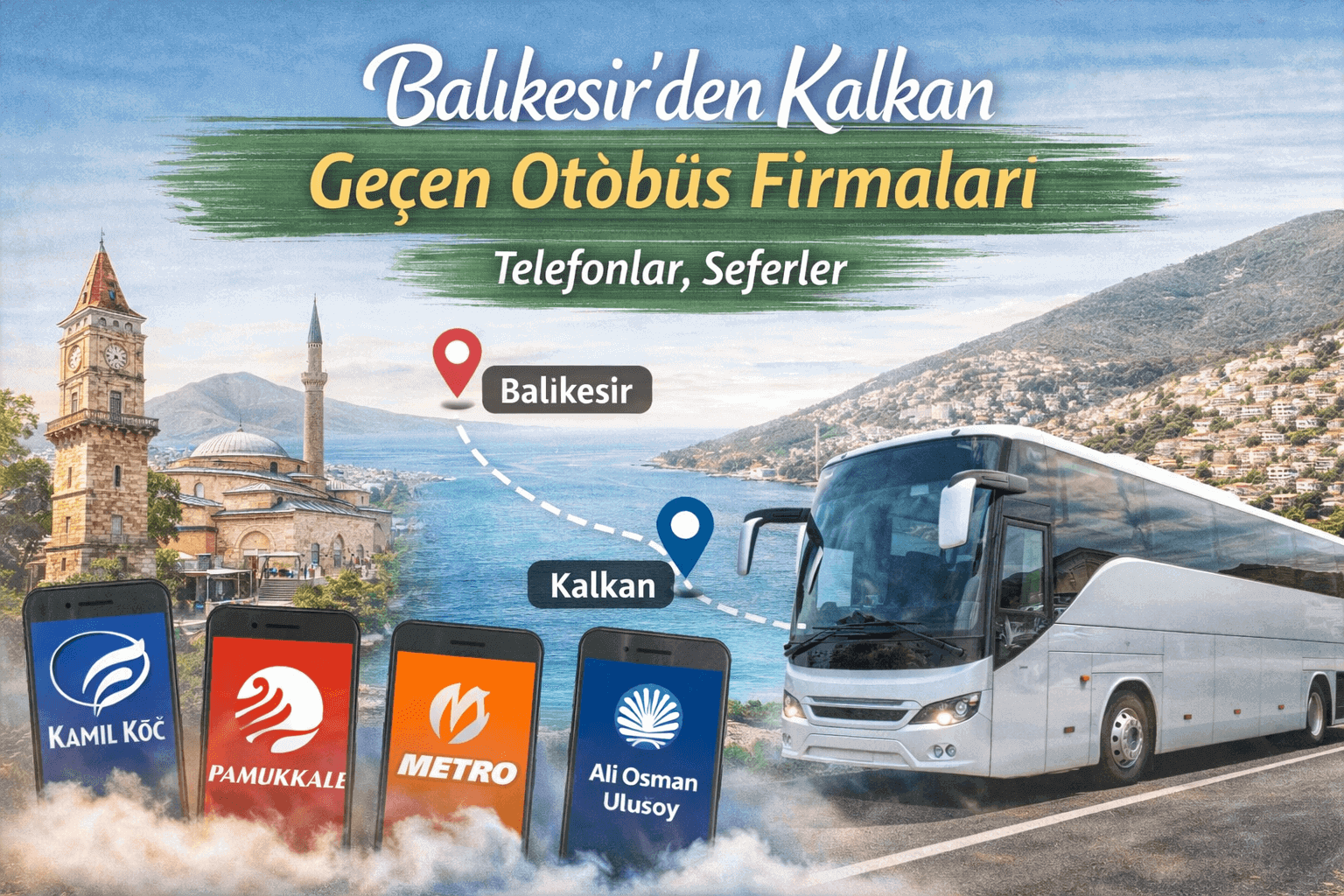 Balıkesir’den Kalkan ve Geçen Otobüs Firmaları | Telefonlar, Seferler