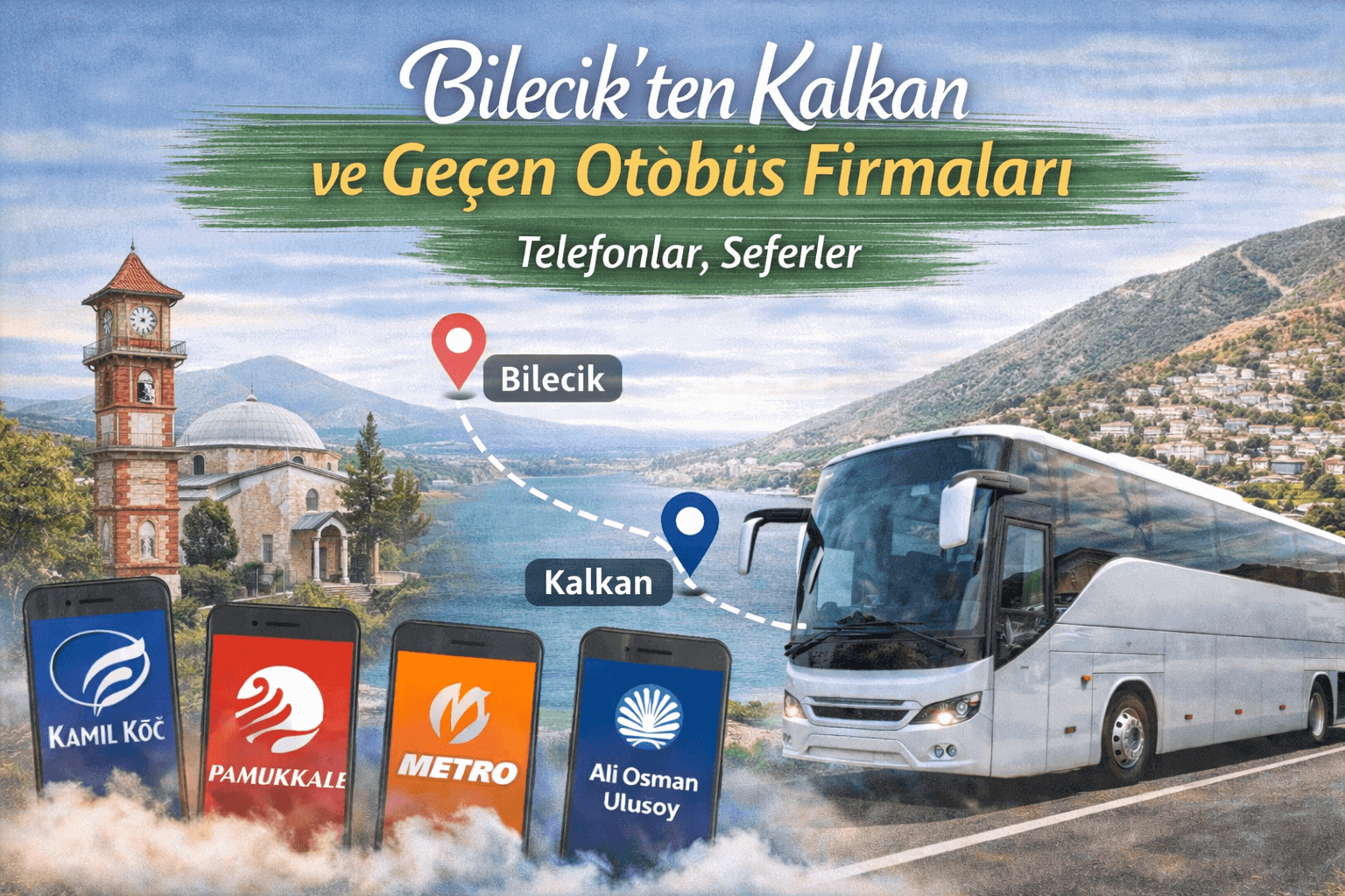 Bilecik’ten Kalkan ve Geçen Otobüs Firmaları | Telefonlar, Seferler