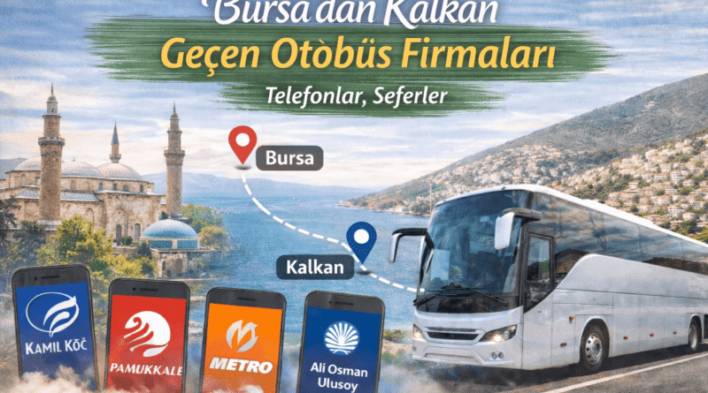 Bursa’dan Kalkan ve Geçen Otobüs Firmaları Telefonlar, Seferler