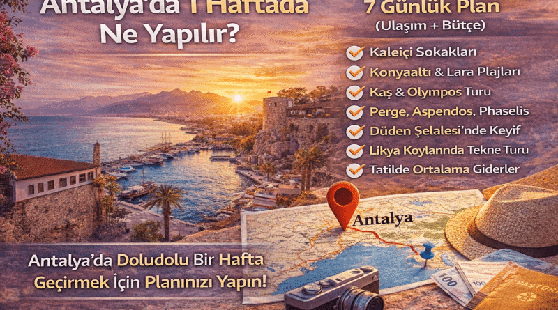Antalya’da 1 Haftada Ne Yapılır? 7 Günlük Gezi Planı + Bütçe