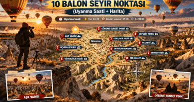 Kapadokya Balon Seyir Noktaları: En İyi 10 Yer + Uyanma Saati